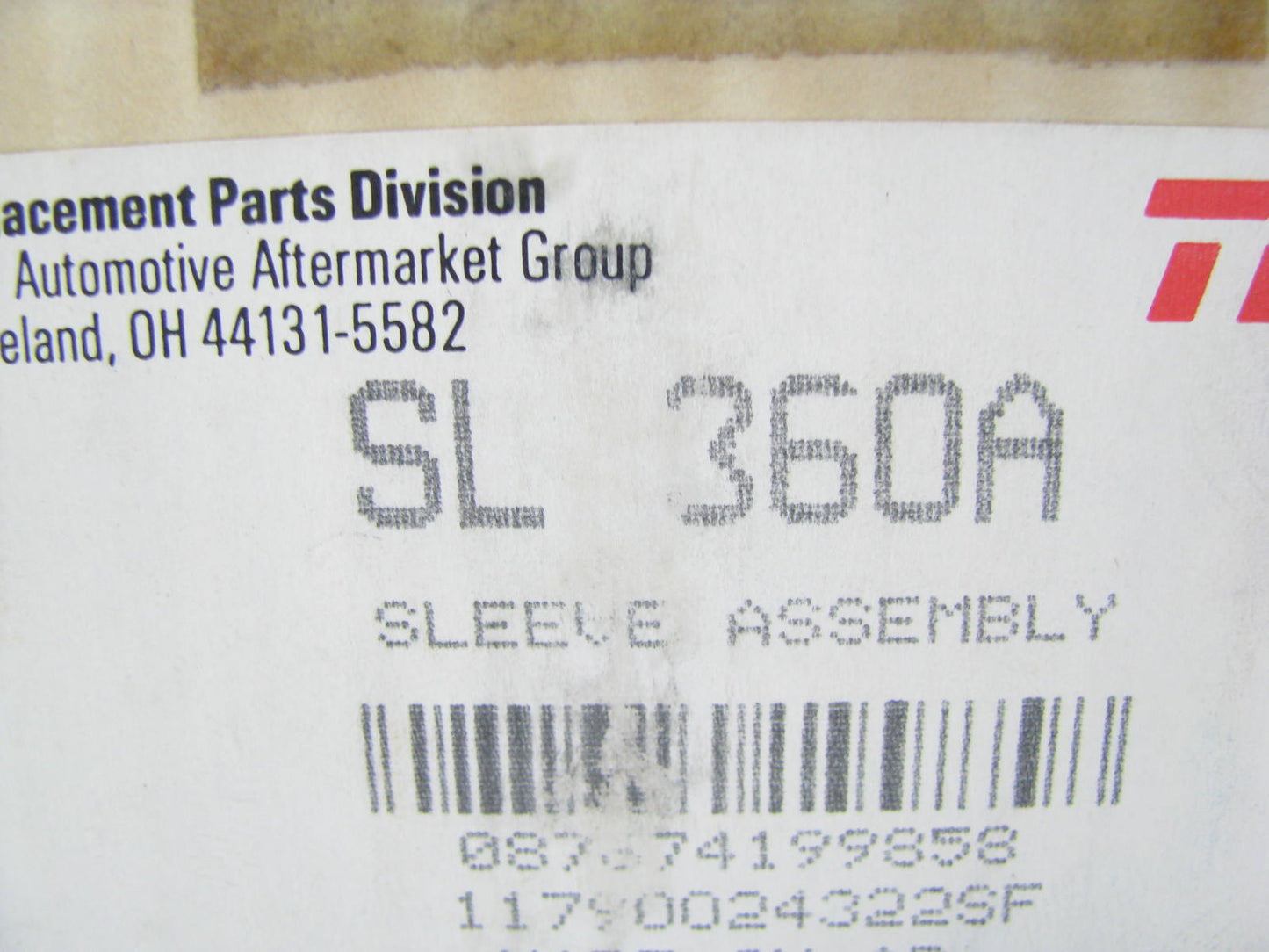TRW SL360A Engine Cylinder Sleeve & Piston Assembly 39-52 Ford Tractor 8N 9N 2N