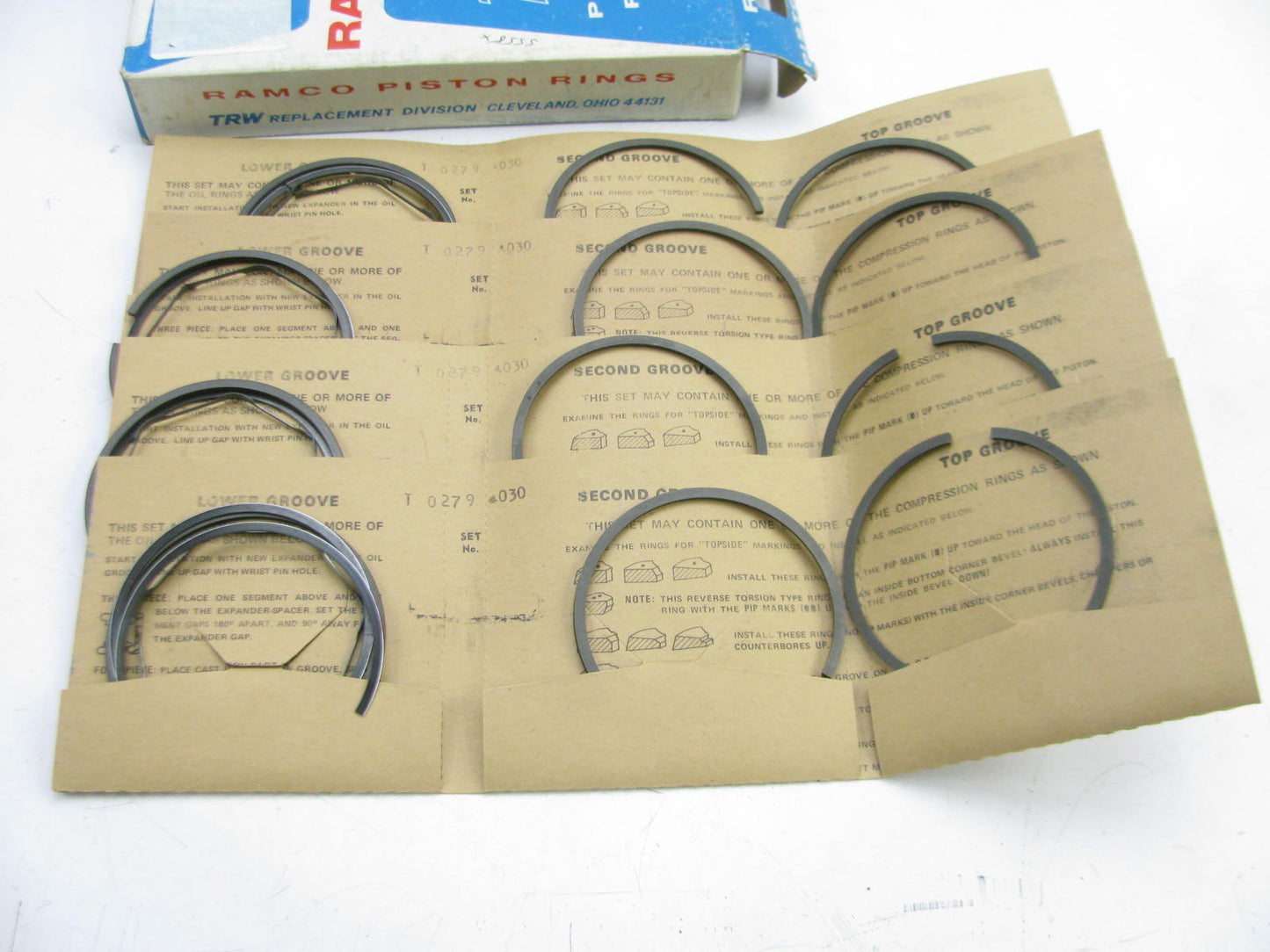 TRW T0279-030 Engine Piston Rings .030'' - 1958-1965 Volkswagen 1.2L 40 HP 1200