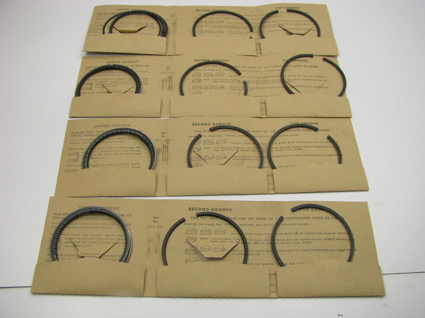 TRW T1173 Piston Rings - Standard 1939-1948 Ford Tractor 2N 8N 8NAN 9N 9NAN