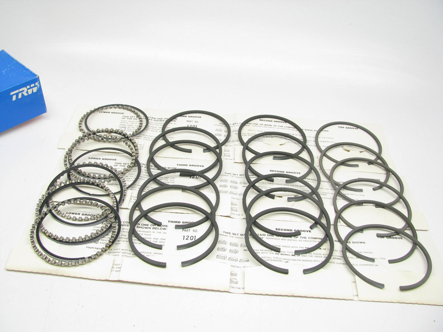 TRW T1201 Engine Piston Rings - Standard 1952-1953 GMC 228-L6