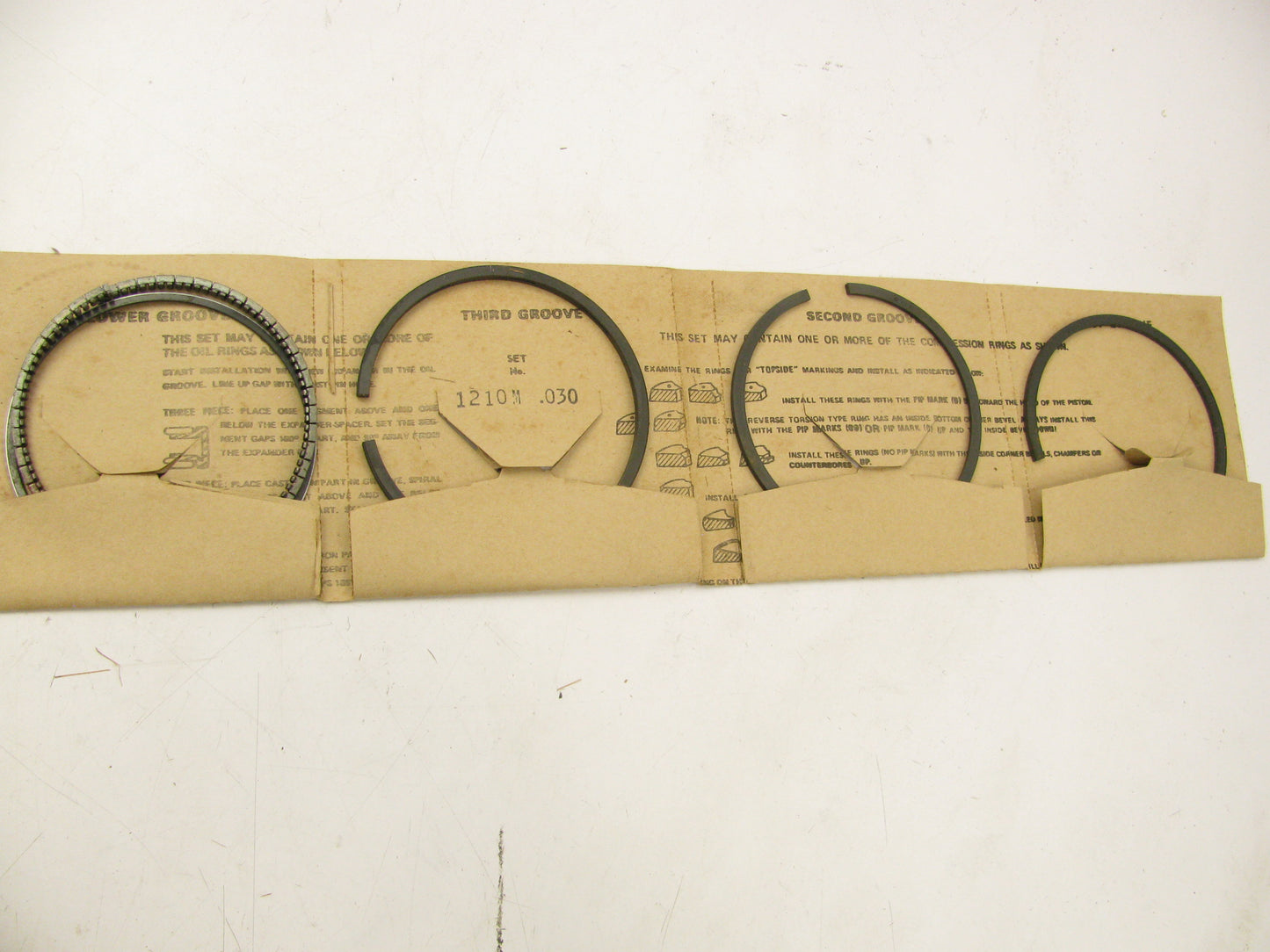 TRW T1210M-30 Piston Ring 030'' For 42-60 Chrysler 251 252 253 254 255 257 265-L6