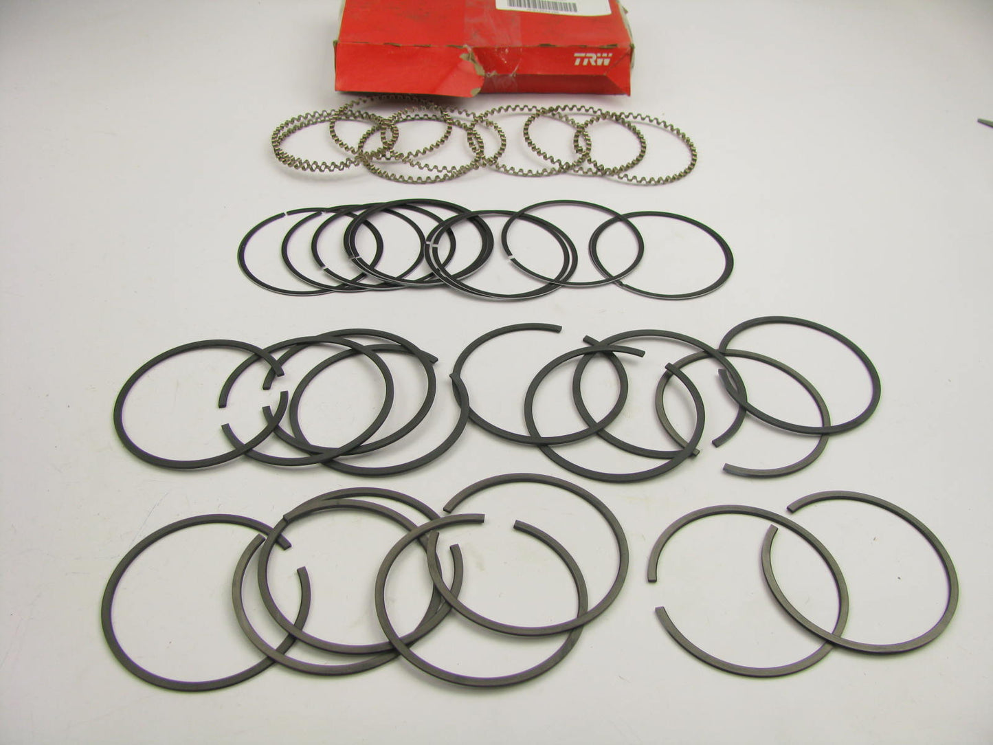 TRW T7556X Engine Piston Ring Set - STANDARD SIZE - 1962-1973 SBC Chevy 283 V8