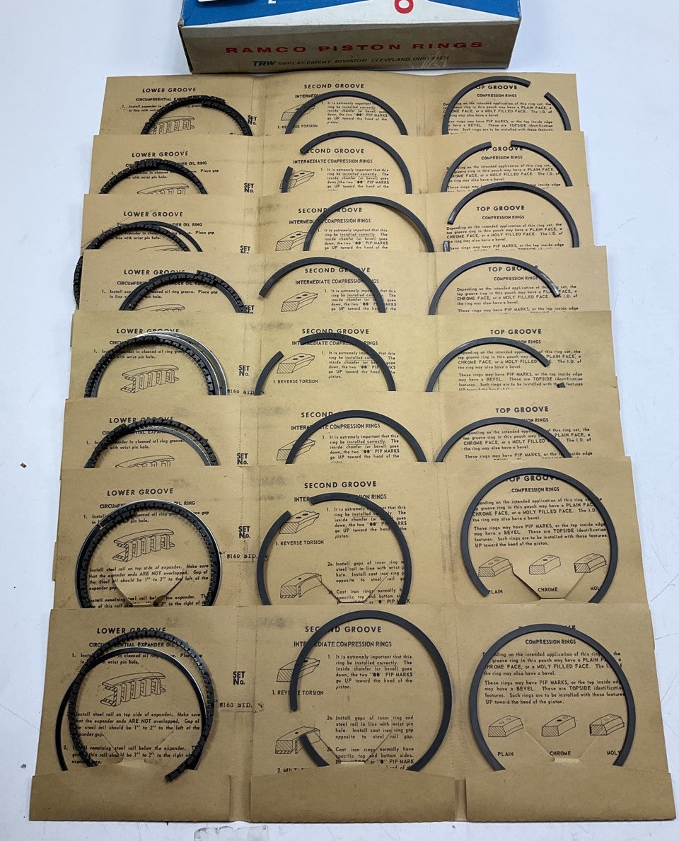 TRW T8160 Engine Piston Rings - Standard 1973-1979 Pontiac 400-V8