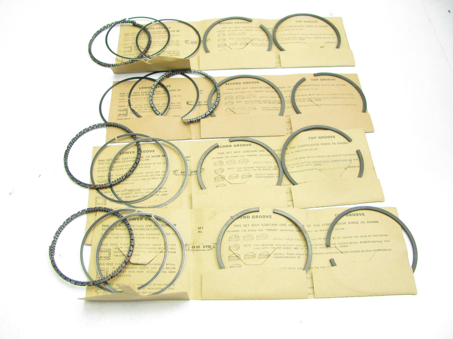 TRW T8192 Engine Piston Rings - Standard for 1968-1990 GM 5.0L 5.7L-V8