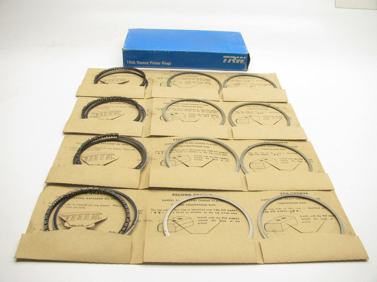 TRW T8260H Engine Piston Rings - Standard 1971-1972 Chevrolet 140-L4