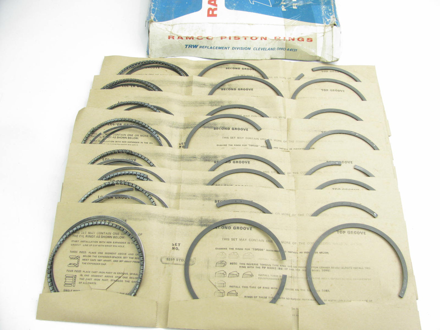 TRW T8265 Engine Piston Rings - Standard For 72-78 Chrysler 400-V8