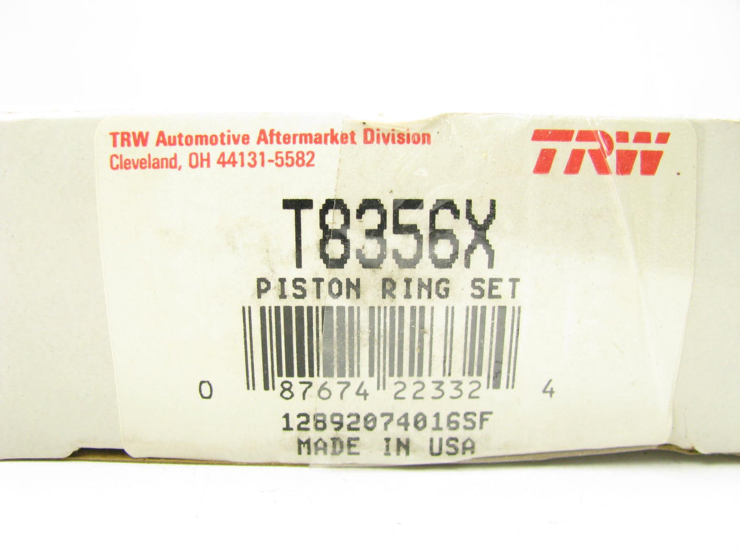 TRW T8356X Engine Piston Ring Set - Standard Size - 1981-1993 GM 2.8L 173 V6