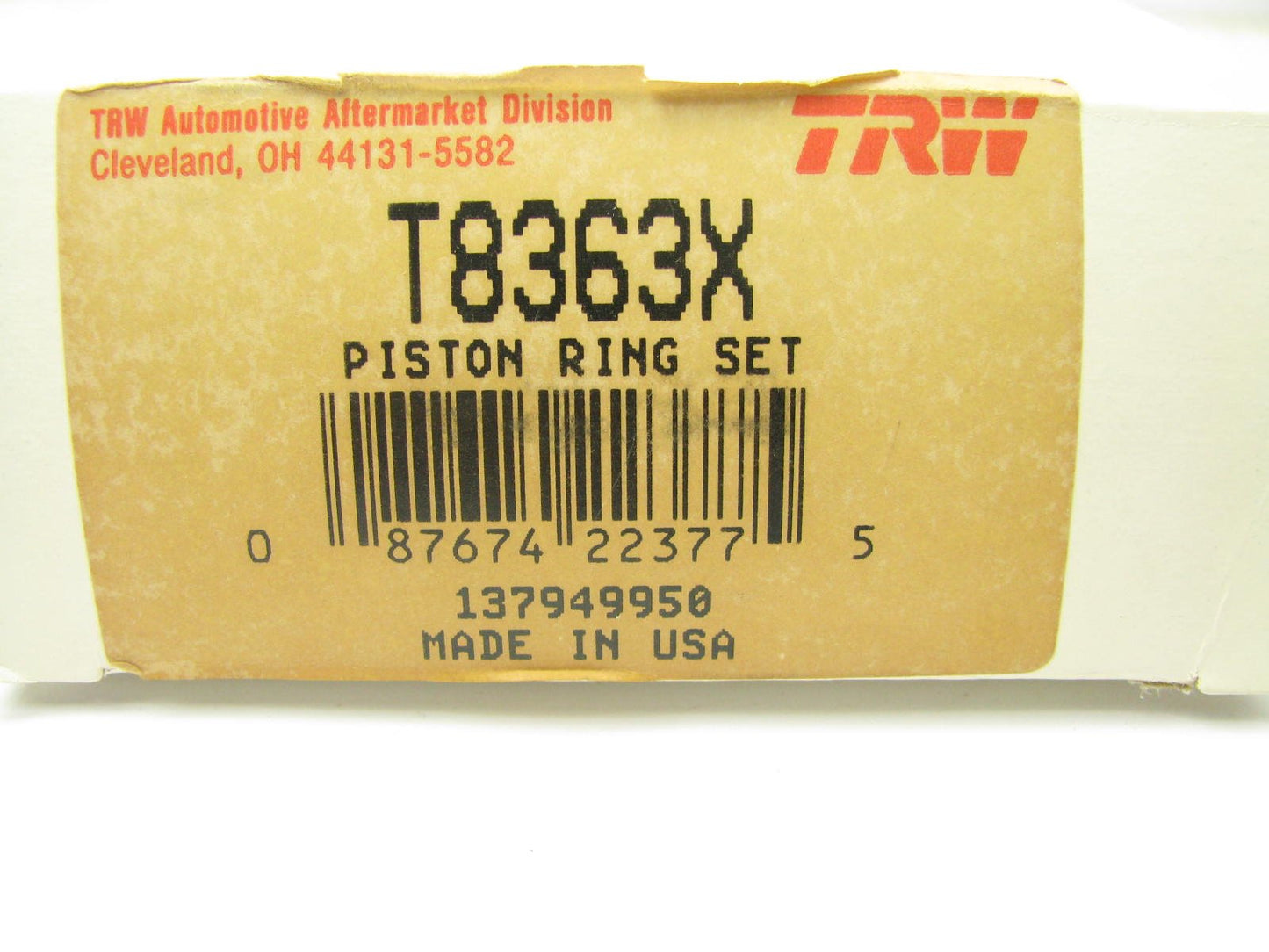 TRW T8363X Engine Piston Ring Set STANDARD Size - 1982-1993 GM 2.5L-L4