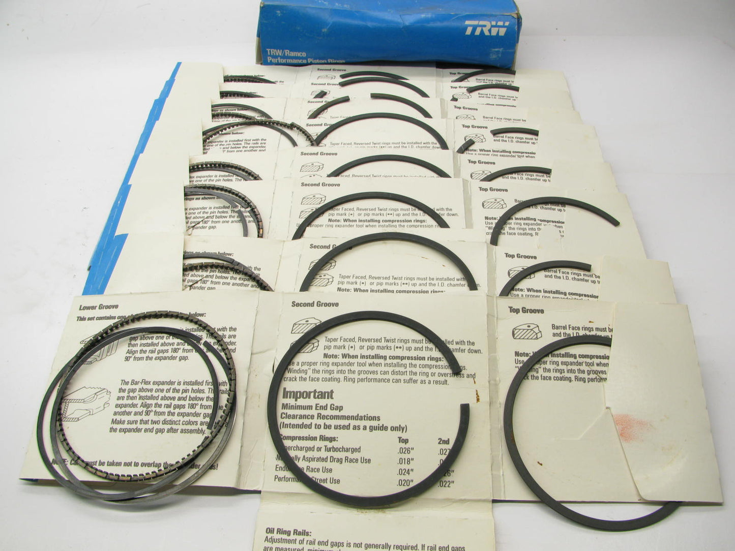 TRW T9139-60 Engine Piston Rings .060'' 1969-1971 Ford Mustang Boss 302-V8