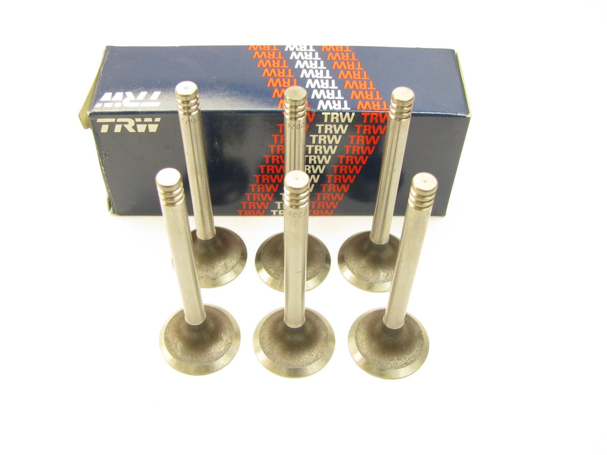 (6) TRW V2400 Exhaust 3 Groove Valves - 1983-1992 VW 1.9L 2.1L SOHC