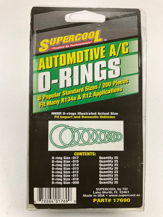 TSI Supercool 17690 Air Conditioning HNBR A/C O-Ring Assortment - 200 Piece Kit