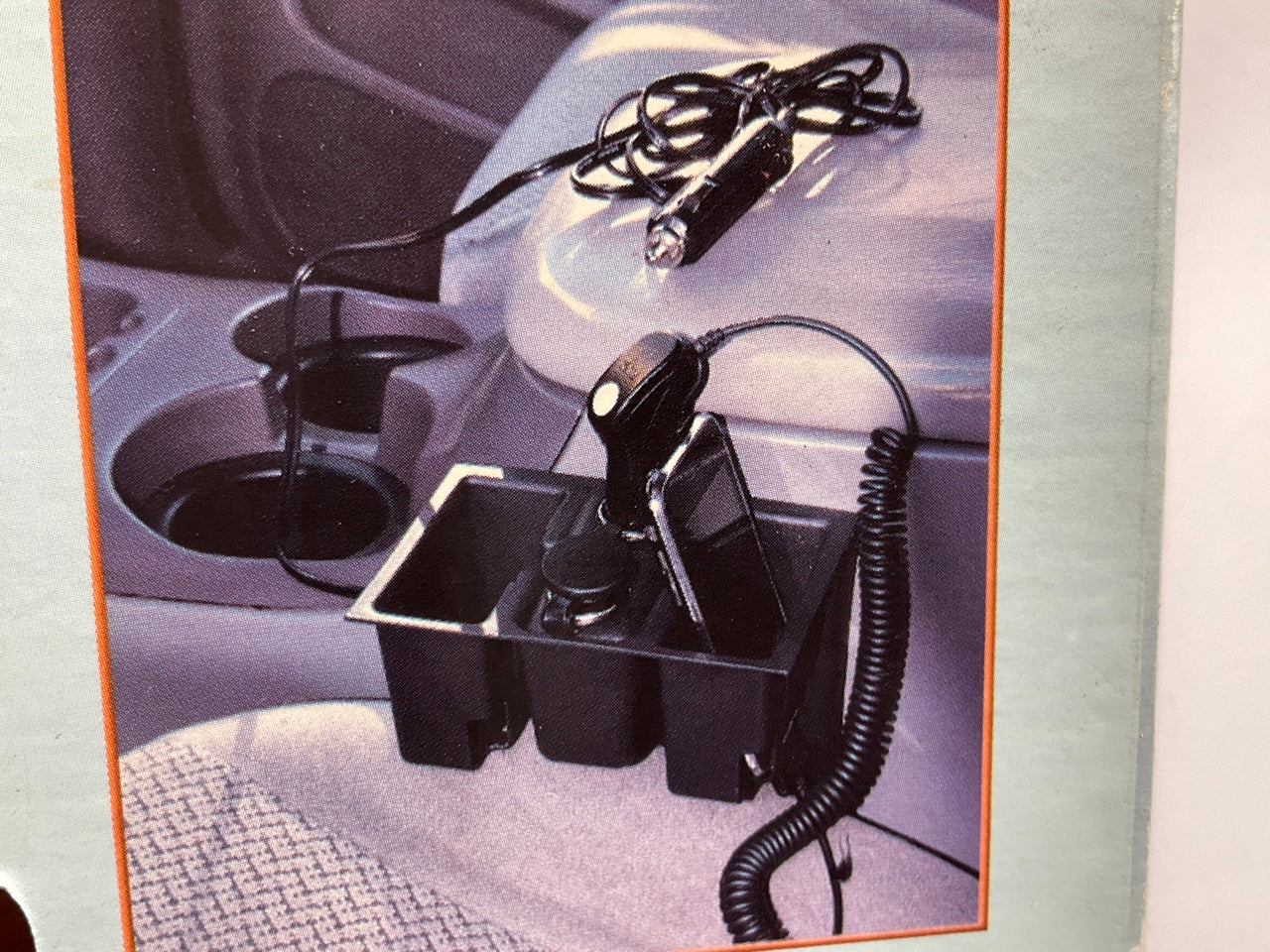 TSI 35120 Black 12V Dual Power Port 12 Volt Outlet And Cell Phone Holder Pocket