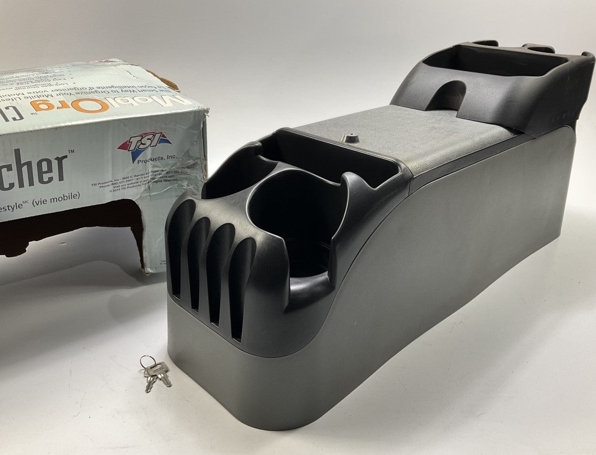 STAINED TSI 54214 Universal Truck SUV Clutter Catch Center Console W/ Cup Holder