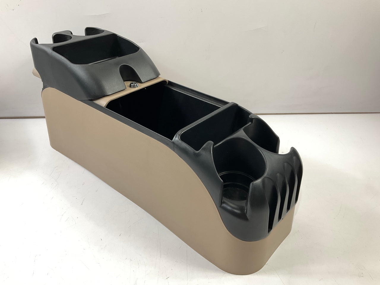 TSI 54214 Universal Truck SUV Clutter Catch Center Console, Tan, With Cup Holder