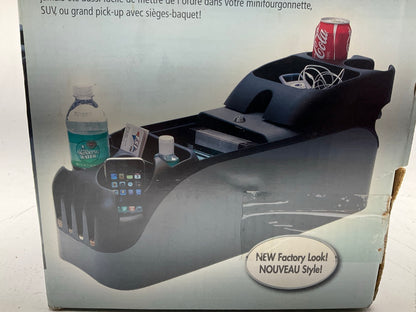 SCRATCHED - TSI 54215 Universal Clutter Catcher Center Console W/ Drink Holder