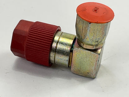 Supercool 7684 134a 90 Degree 1/4'' High Side Adapter W/ Cap Air Conditioning