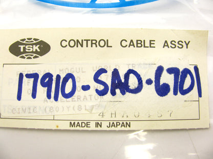 TSK 17910-SA0-6701 Accelerator Gas Throttle Cable - 1980 Honda Civic
