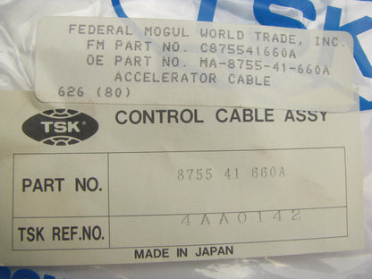 TSK 875541660A Throttle Accelerator Cable - Vintage Mazda Applications 35'' Long