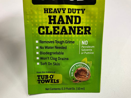 50 Packs -TUBOSCRUB TS01 Heavy Duty Hand Cleaner, Single Pouches