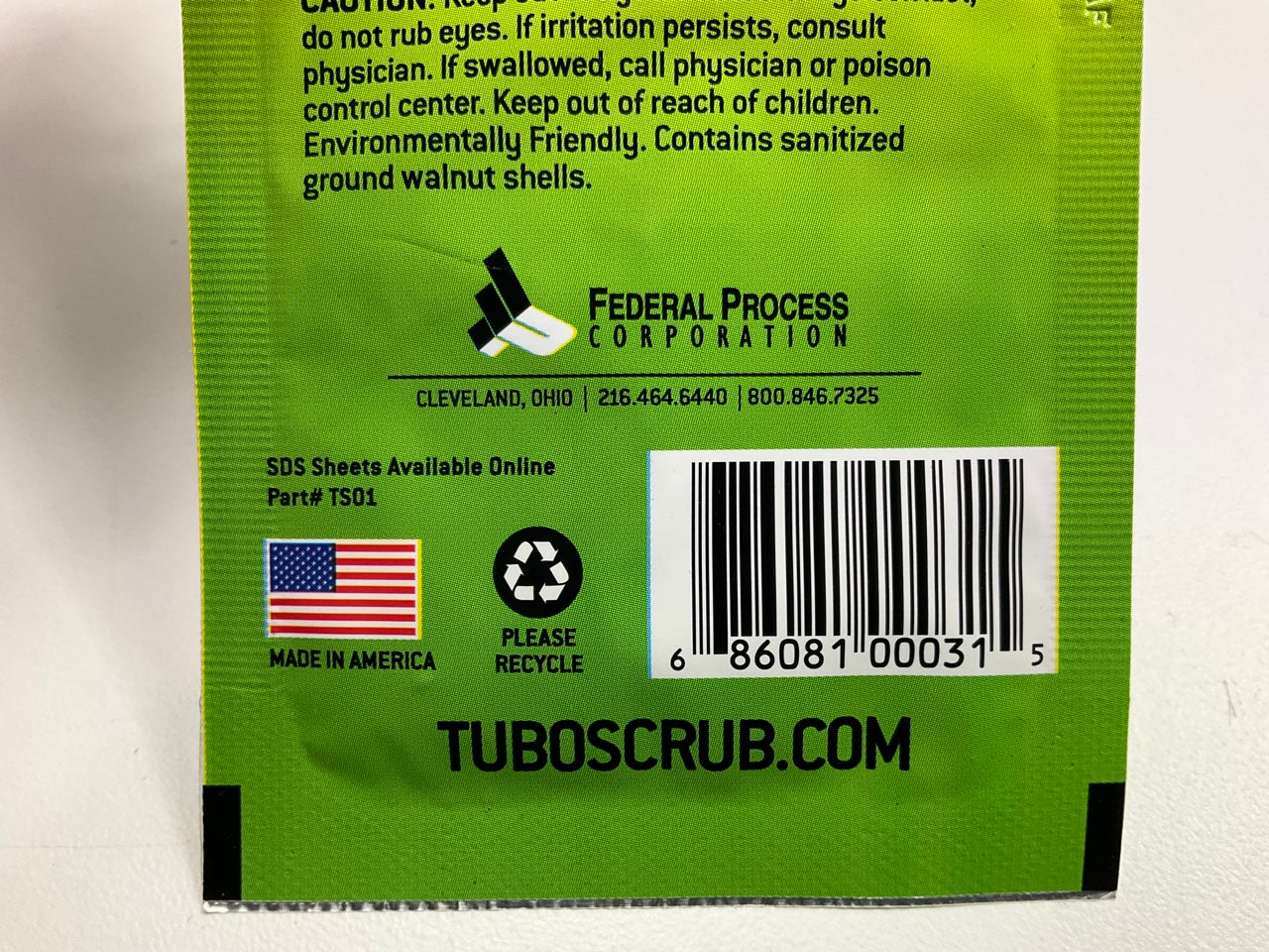 50 Packs -TUBOSCRUB TS01 Heavy Duty Hand Cleaner, Single Pouches
