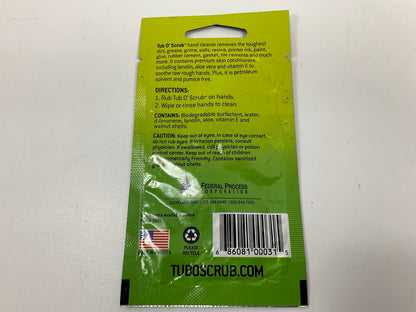 60 Single Packs - Tub O Scrub Heavy Duty Hand Cleaner 0.3 Oz Single Pack