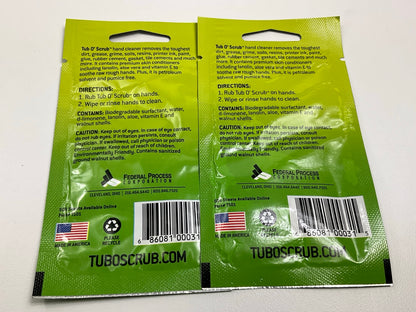 90 Packs -TUBOSCRUB TS01 Heavy Duty Hand Cleaner, Single Pouches