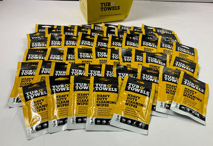 Tub O Towels Heavy Duty 10'' X 12'' Multi-Surface Cleaning Wiper - 55 Pack
