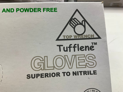 10 PACKS - Tufflene Large DISPOSABLE VINYL GLOVES Powder-Free & Latex-Free