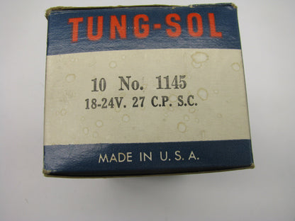 (10) Vintage NOS Tung-Sol # 1145 Headlight Spot Light Bulb CP27 18-24 Volt