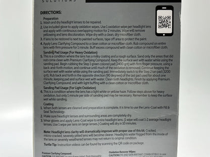 Turtle Wax 53856 HYBRID SOLUTIONS Headlight Head Lamp Lens Restoration Kit