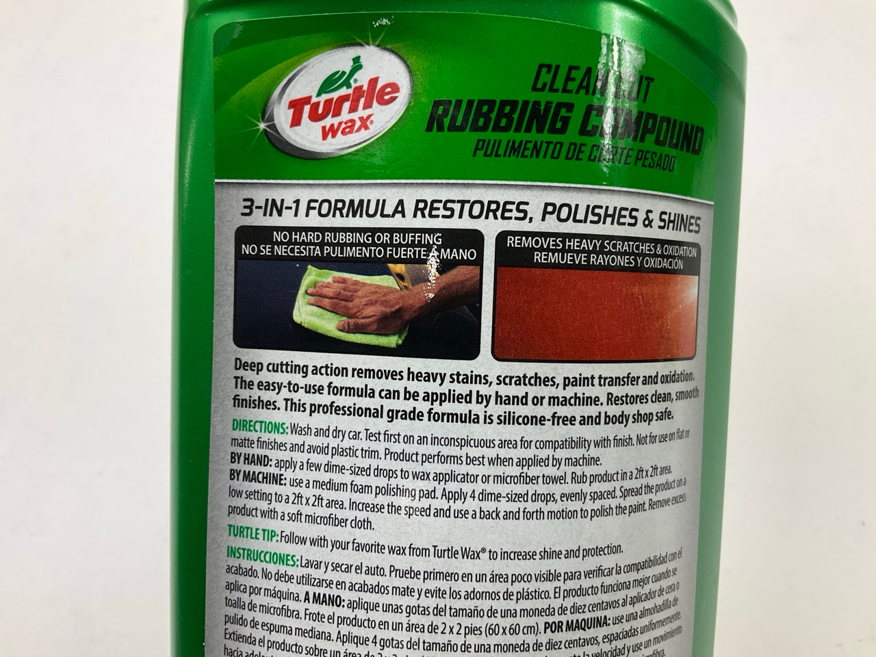 Turtle Wax T415 Premium Rubbing Compound For Professional Results 18 Oz
