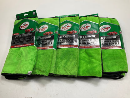 5 / PACK - Turtle Wax TWFT105 Platinum Series Green Super Plush Detailing Towels