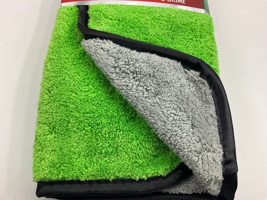 Turtle Wax TW-FT107 15''x15'' Platinum Wash & Dry Microfiber Towels Gray/Green 2PK