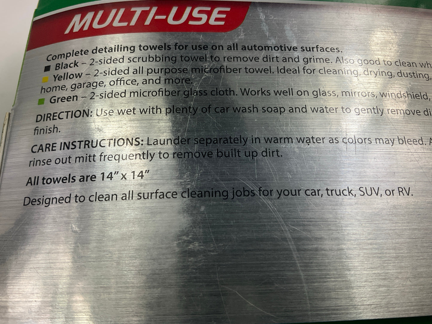 Turtle Wax TW-T-FT122M Detailing Cleaning Cloth Towels Pack - Scrub, Dry & Wax