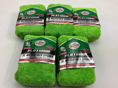(5) Turtle Wax TW-WS117 Platinum 2-in-1 Microfiber Car Wash/Scrub XL Sponge