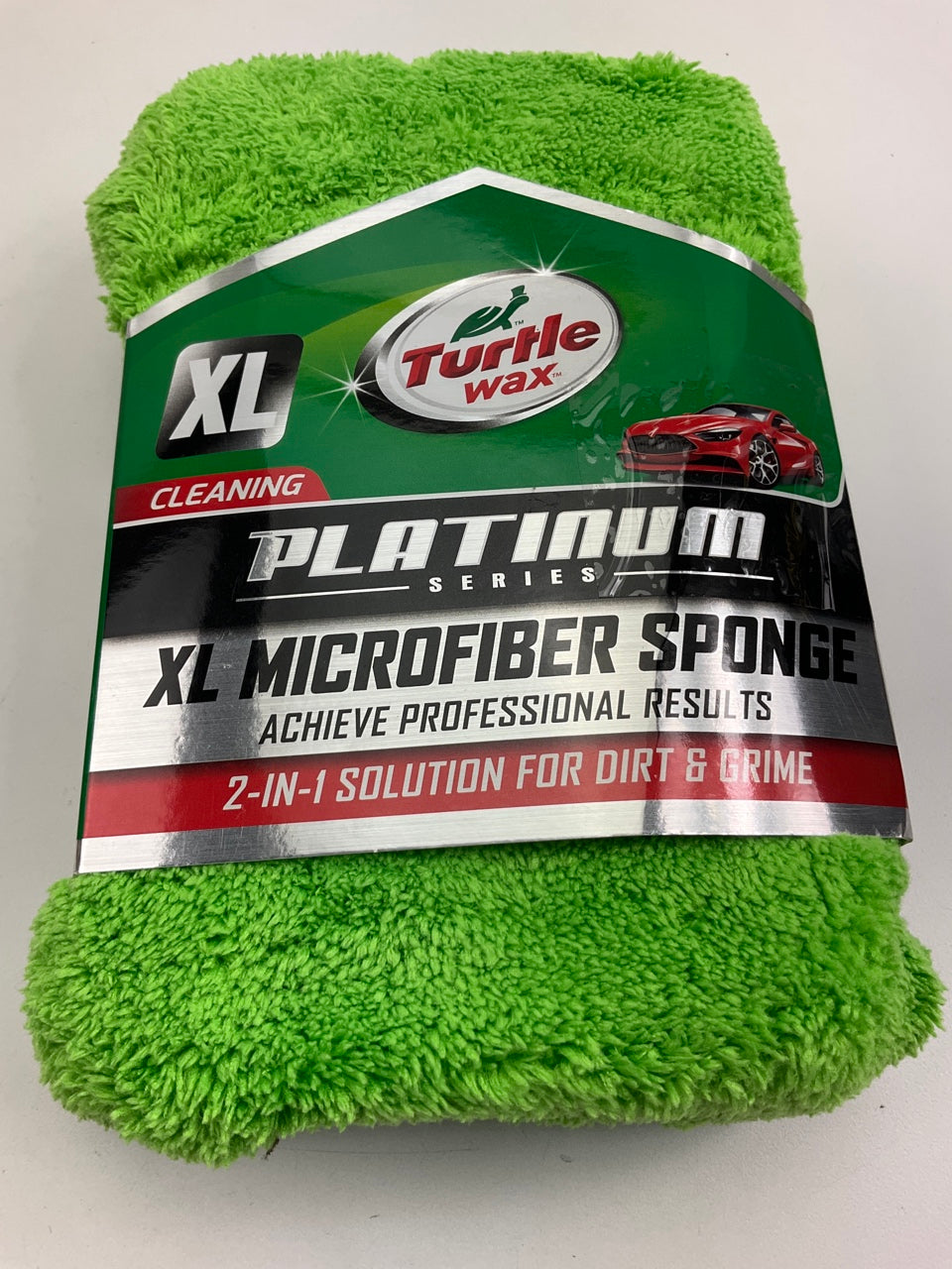 Turtle Wax TW-WS117 Platinum 2-in-1 Microfiber Car Wash/Scrub XL Sponge