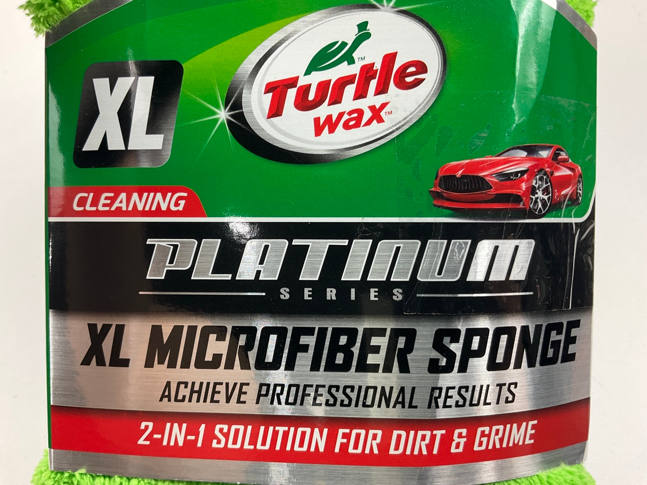 Turtle Wax TW-WS117 Platinum 2-in-1 Microfiber Car Wash/Scrub XL Sponge