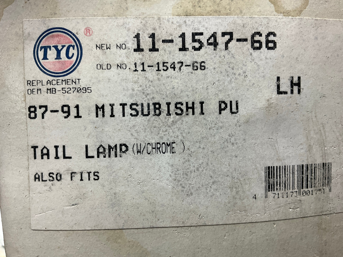 TYC 11-1547-66 Rear Left Tail Light Lamp 1994-96 Mitsubishi Mighty Max