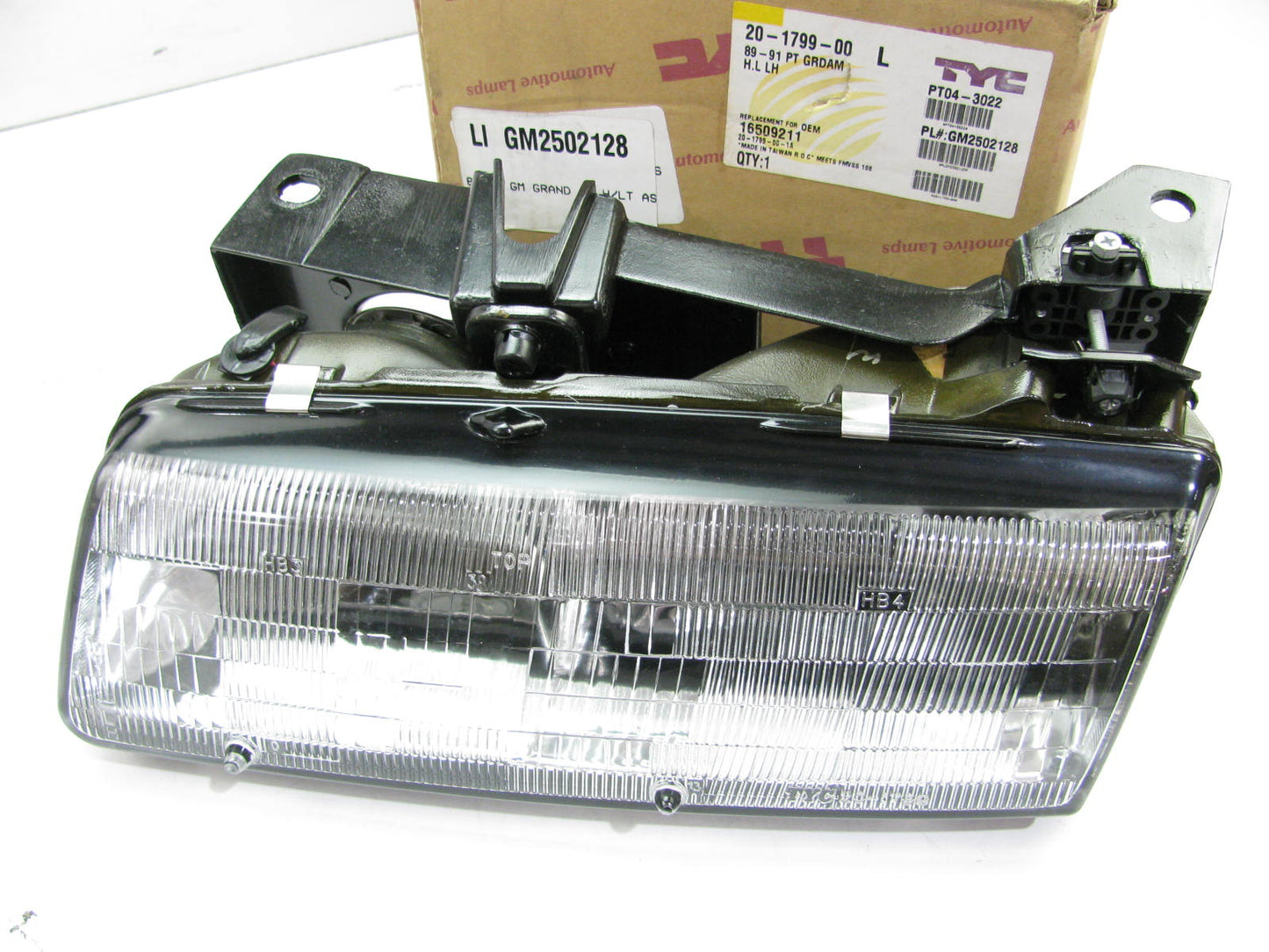 TYC 20-1799-00 Front Left Headlight Headlamp Assembly 1989-1991 Pontiac Grand Am