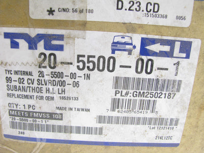 Headlight Assembly-  Left TYC 20-5500-00-1
