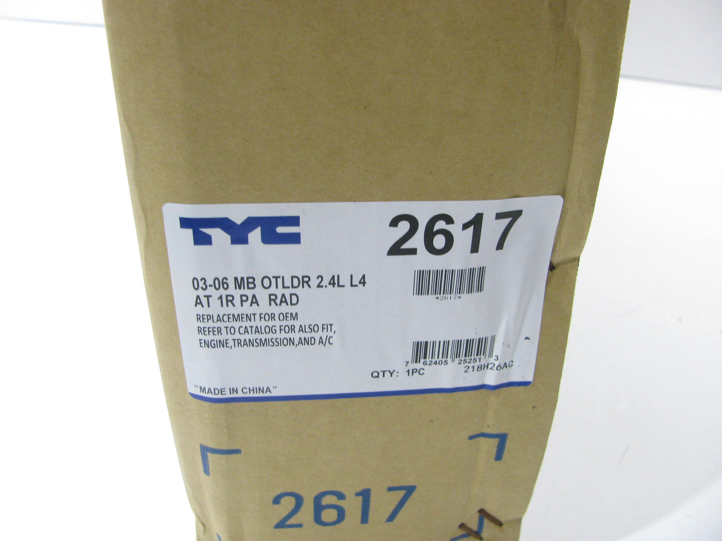 TYC 2617 Radiator For 2004-2006 Mitsubishi Outlander 2.4L AUTOMATIC TRANS