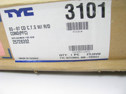TYC 3101 A/C Condenser For 2003-2007 Cadillac CTS 3.6L-V6