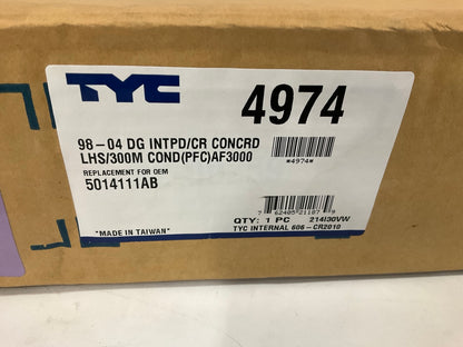 TYC 4974 A/C Condenser For 1998-2004 Concorde, Intrepid 1999-2004 300M