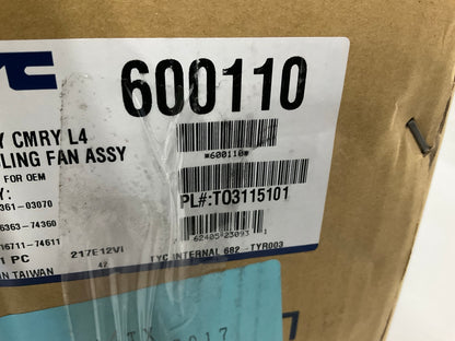 TYC 600110 Engine Cooling Fan Assembly
