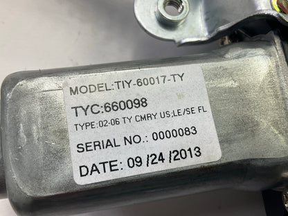 TYC 660098 Front Left Power Window Motor & Regulator