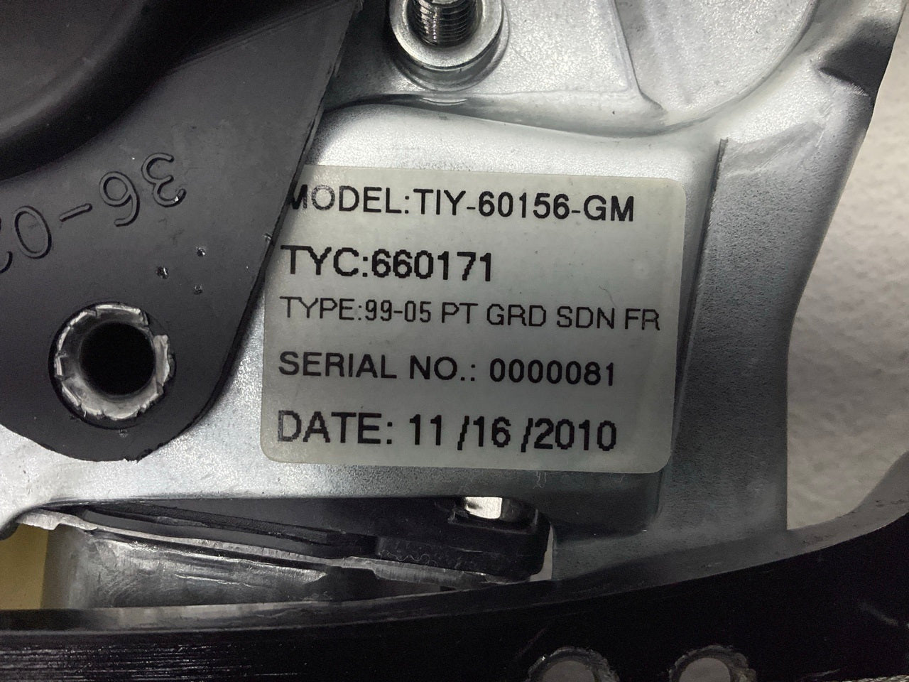 TYC 660171 Front Right Power Window Motor & Regulator