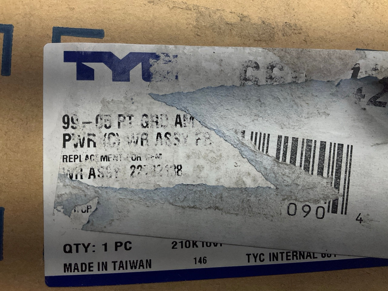 TYC 660171 Front Right Power Window Motor & Regulator
