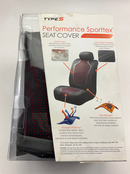 Type S 55968 Type S Sporttex Perforated Red Seat Cover