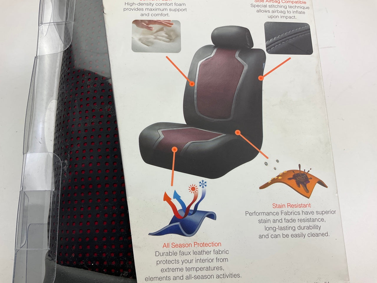 Type S 55968 Type S Sporttex Perforated Red Seat Cover