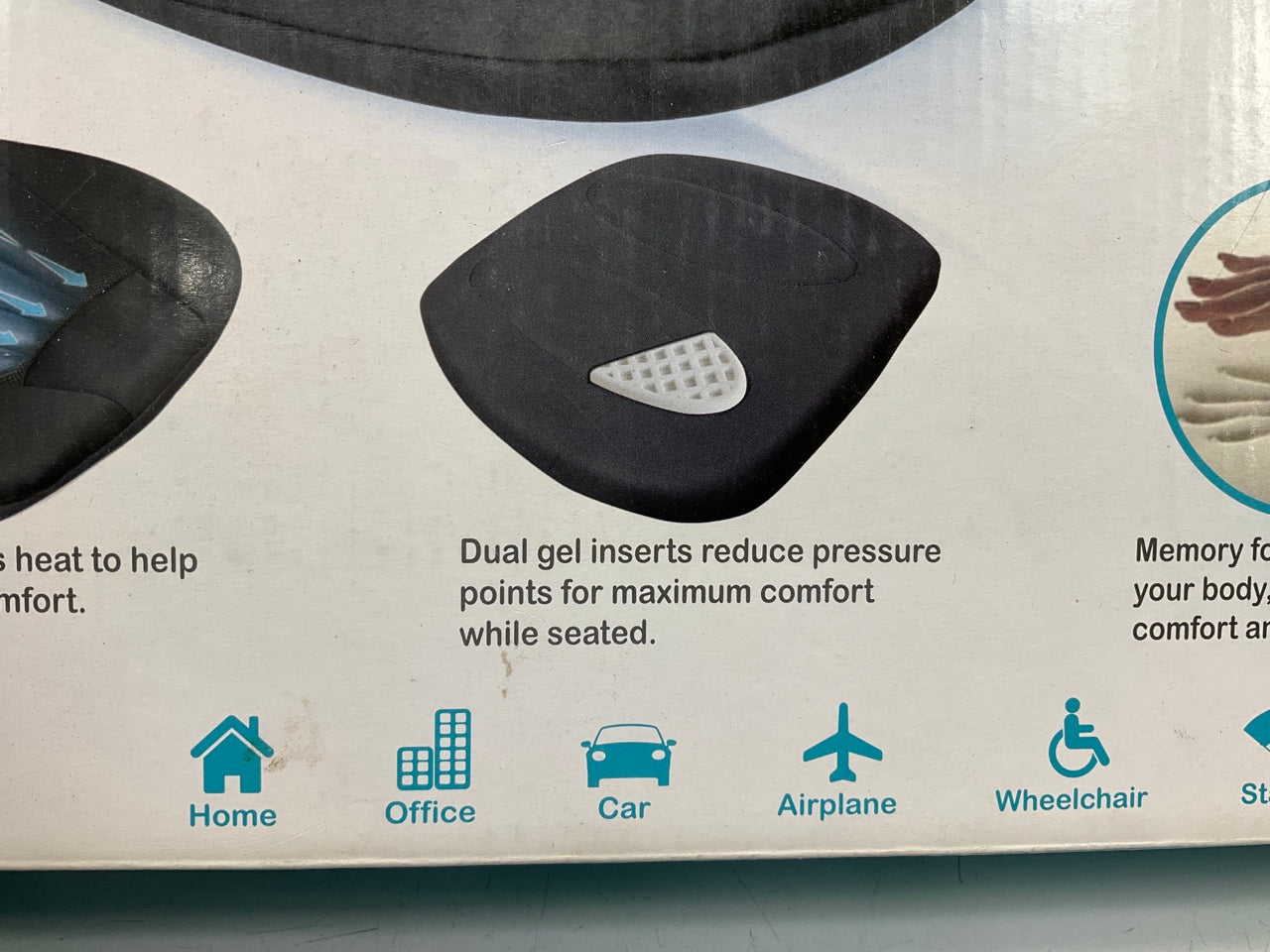 Type S CU53463-6 Black All Season Gel Seat Cushion